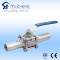 3 Piece Threaded Ball Valve with ISO Pad